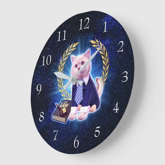 Katzenbeistand Große Wanduhr (Winkel)