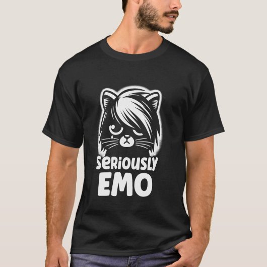 Katzenbekleidung Alternative Mode Emo Ästhetik T-Shirt (Vorderseite)