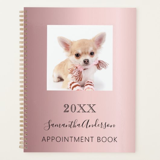 Katzenbenutzerdefiniertes Foto rosa Planer (Vorderseite)