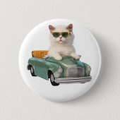 Katzenbenutzung Kinderwagen minimalistisch elegant Button (Vorderseite)