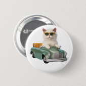 Katzenbenutzung Kinderwagen minimalistisch elegant Button (Vorne & Hinten)