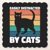 Katzenbesitzer bei Niedlichen Katzen, leicht abgel Untersetzer (Vorderseite)