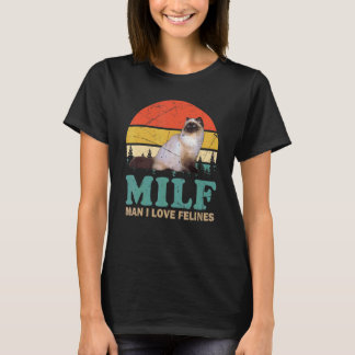 Katzenbesitzer Milf Mann Ich Liebe Katzen T-Shirt