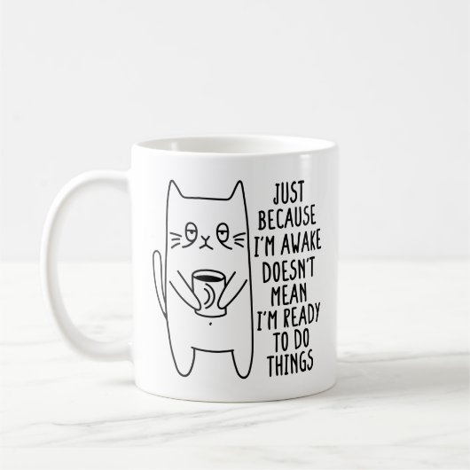 Katzenbesitzer nur weil ich Katzenjäger-Spaß Lover Kaffeetasse (Links)