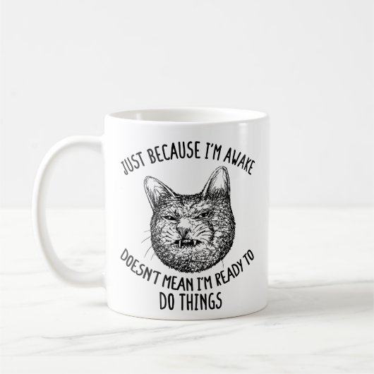 Katzenbesitzer nur weil ich Katzenjäger-Spaß Lover Kaffeetasse (Links)