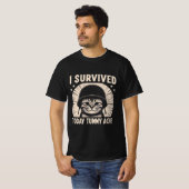 Katzenbesitzer Spaß Shirt Tummy Ache Survivor Grap (Vorne ganz)
