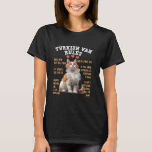Katzenbesitzer TÜKISH VAN RULES Funny Turkish Van T-Shirt