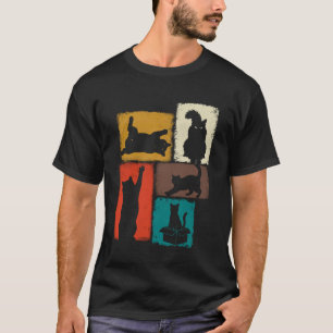 Katzenbesitzer Vintage Collage Vater Mutter Katzen T-Shirt