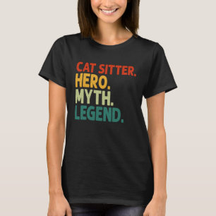 Katzenbetreuer Held Mythos Legende Vintage Katzenb T-Shirt
