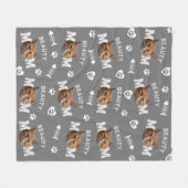 Katzenbezeichnung Mama Grauer Personalisierter Nam Fleecedecke (Vorderseite (Horizontal))