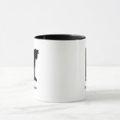 Katzenbezeichnung personalisierte Silhouette Tasse (Zentrum)