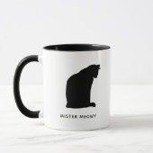 Katzenbezeichnung personalisierte Silhouette Tasse (Links)