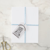 Katzenbibliothekar Ästhetik-Kunstposter Geschenkanhänger (Mit Garn)