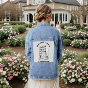 Katzenbibliothekar Ästhetik-Kunstposter Jeansjacke