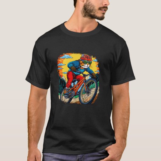 Katzenbiker T-Shirt (Vorderseite)
