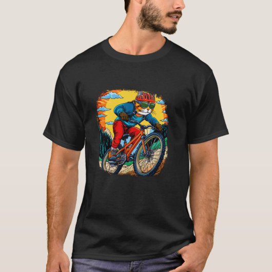 Katzenbiker T-Shirt (Vorderseite)