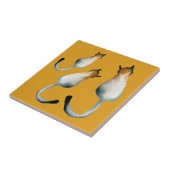 Katzenbild in Schwarz-Braun Fliese (Seite)