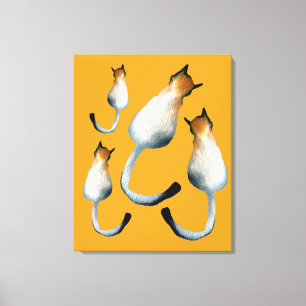 Katzenbild in Schwarz-Braun Leinwanddruck