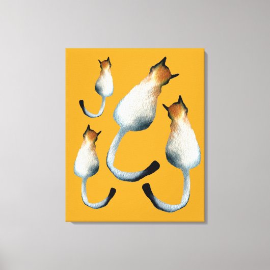 Katzenbild in Schwarz-Braun Leinwanddruck (Vorderseite)