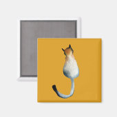 Katzenbild in Schwarz-Braun Magnet (Vorderseite/Rückseite)