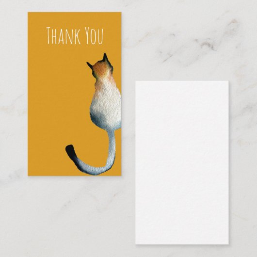 Katzenbild in Schwarz-Braun Mitteilungskarte (Vorne/Hinten)