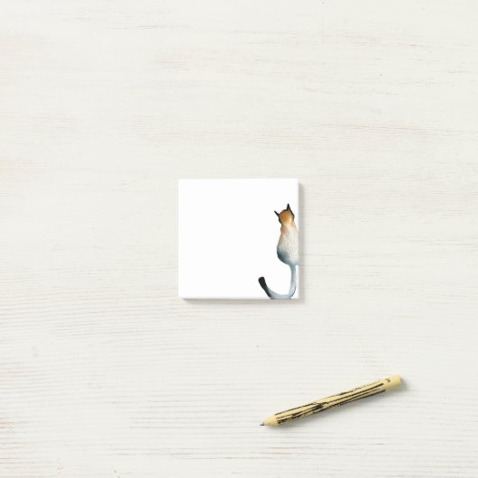 Katzenbild in Schwarz-Braun Post-it Klebezettel (Auf Schreibtisch)