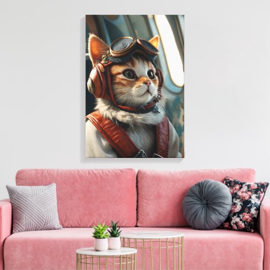 Katzenbild Leinwanddruck (Insitu (Wohnzimmer))