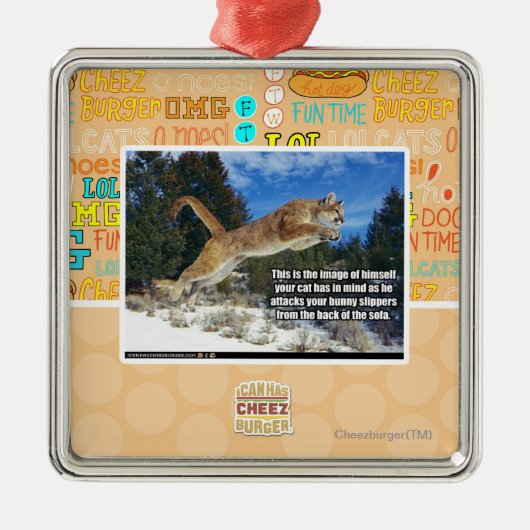 Katzenbild Ornament Aus Metall (Vorne)