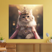 Katzenbild Princess für Dekoration Leinwanddruck (Insitu (Wohnzimmer))