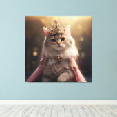 Katzenbild Princess für Dekoration Leinwanddruck (Insitu (Holzboden))