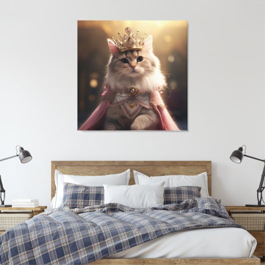 Katzenbild Princess für Dekoration Leinwanddruck (Insitu (Schlafzimmer))