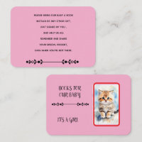 Katzenbild rosa Beilagekarte