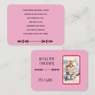 Katzenbild rosa Beilagekarte Begleitkarte