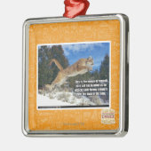 Katzenbild Silbernes Ornament (Links)