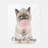 Katzenbläschen Fleecedecke (Vorderseite)