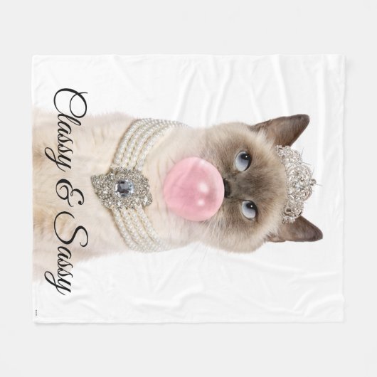 Katzenbläschen Fleecedecke (Vorderseite (Horizontal))