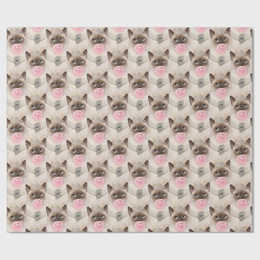 Katzenbläschen Geschenkpapier (Flach)