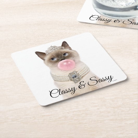 Katzenbläschen Rechteckiger Pappuntersetzer (angewinkelt)