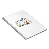 Katzenblatt Niedliche schwarze Katzen im Ghost Hal Notizblock (Rechte Seite)