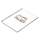 Katzenblatt Niedliche schwarze Katzen im Ghost Hal Notizblock (Linke Seite)