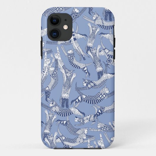 Katzenblau Party Case-Mate iPhone Hülle (Rückseite)