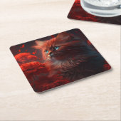 Katzenblende Rechteckiger Pappuntersetzer (angewinkelt)