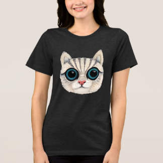 Katzenblick Damen Oberteil Tee T-Shirt