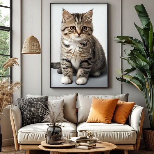 Katzenblick in der Zeit verloren Poster