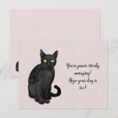 Katzenblumenhintergrund Postkarte (Vorne/Hinten)