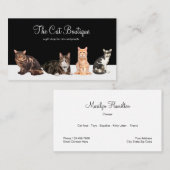 Katzenboutique Einzelhandel oder Webseite Visitenkarte (Vorne/Hinten)