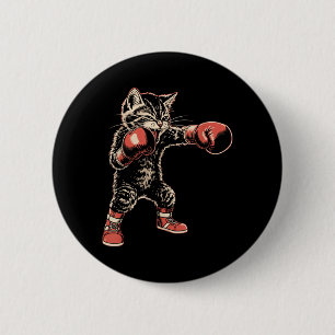 Katzenboxen Boxen Liebhaber Boxer Lustig MMA Button