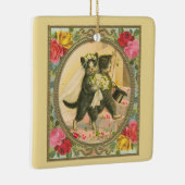 Katzenbräune und groom-gelbe Variante Keramikornament (Rechts)