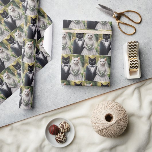 Katzenbräune und Katzenbräuche Geschenkpapier (Kunsthandwerk)