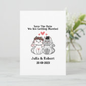 Katzenbräune und Katzenbräuche Save the Date Einladung (Stehend Vorderseite)